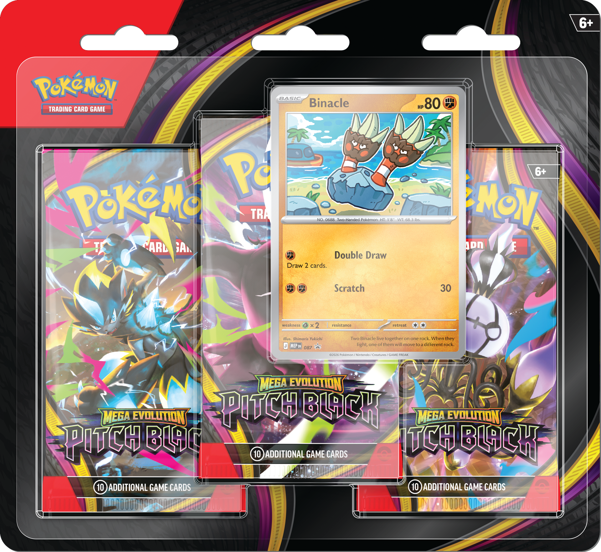 Pitch Black  3-pack blister