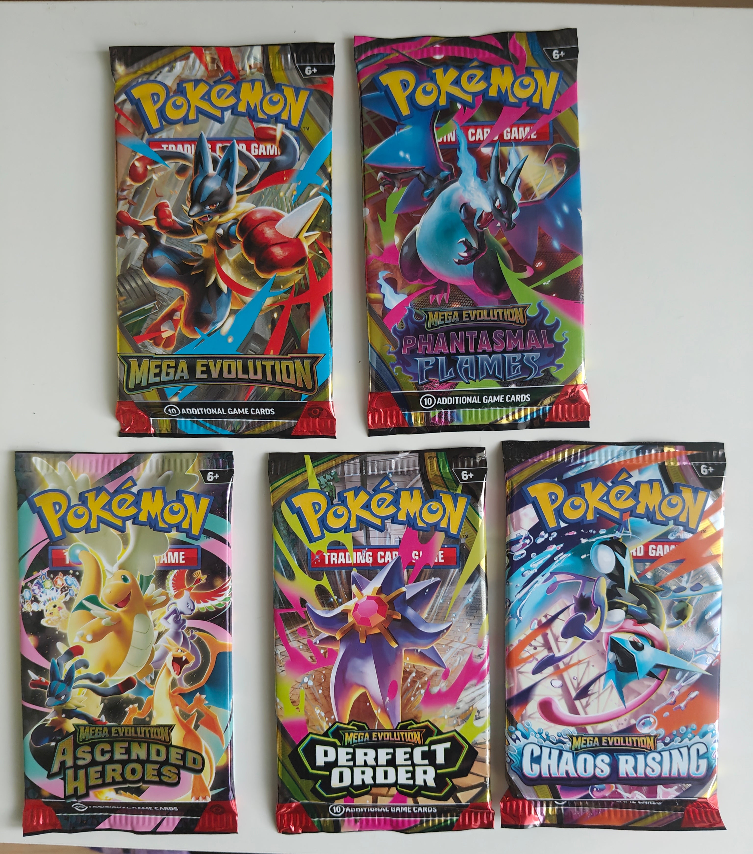 Mega Evolution sarjan laajennus Booster mix. (5x booster)
